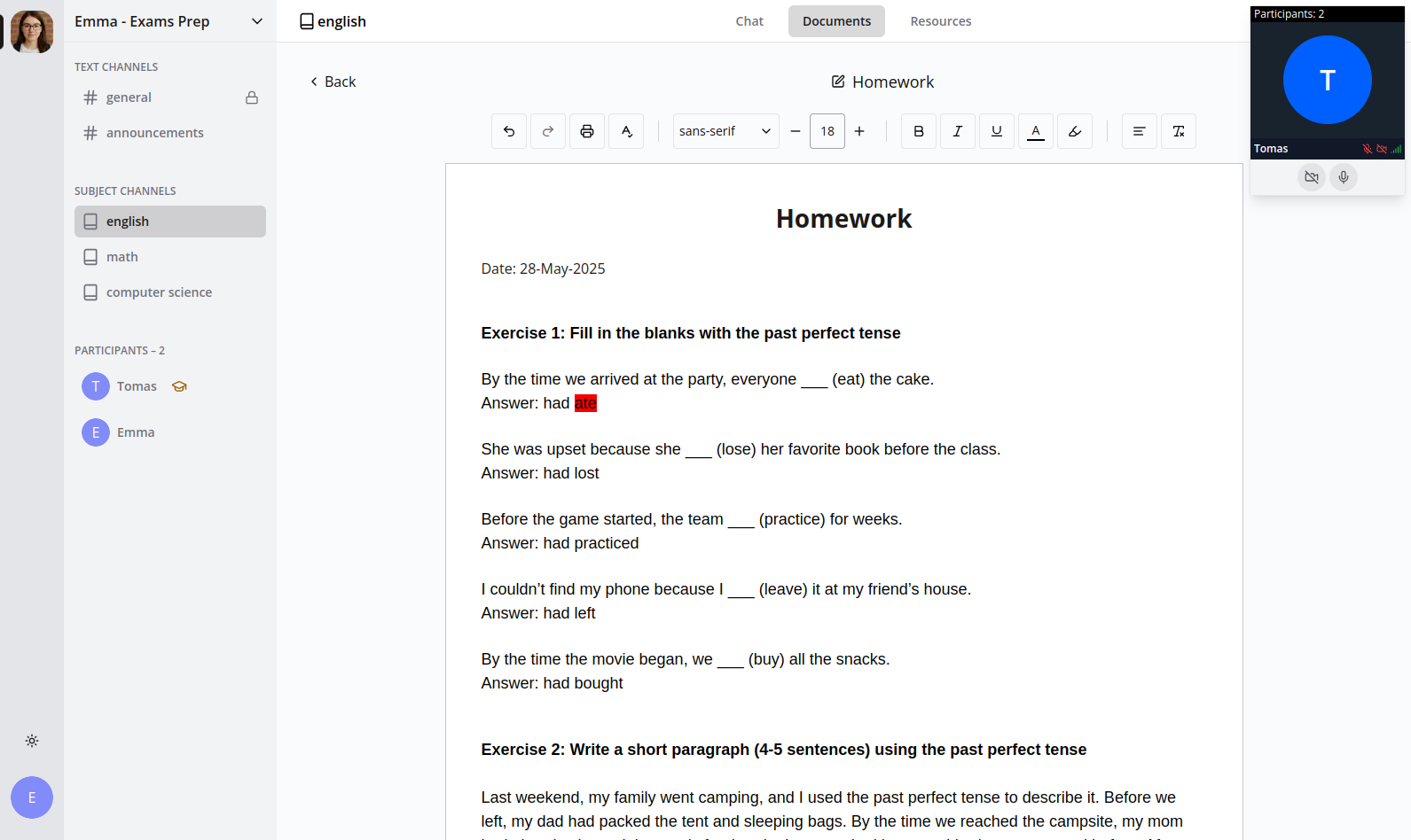 Real-time collaboration editor interface